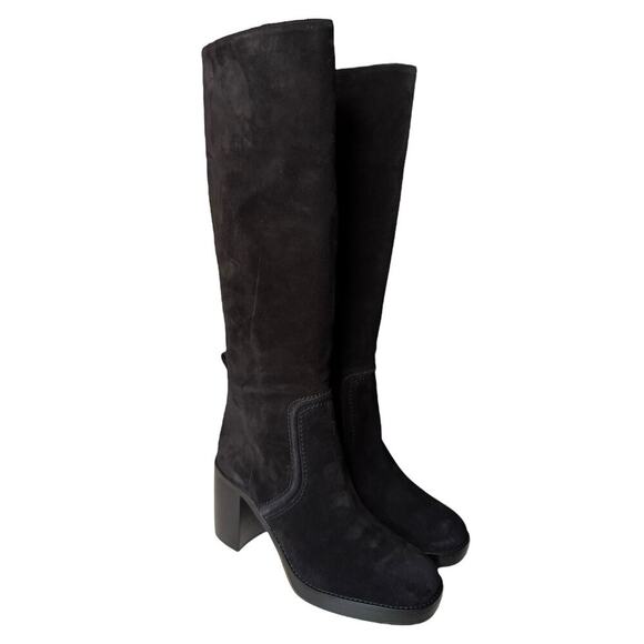 Michael Kors NEW Hayden Suede Knee High Black Boots Size 10 - Picture 1 of 7